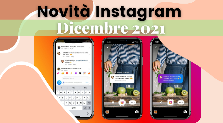 Novità di Instagram Dicembre 2021